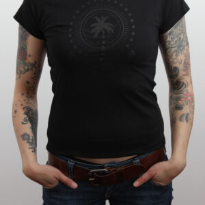 “Sun, Sea, Socialism” Ladies Shirt (black)